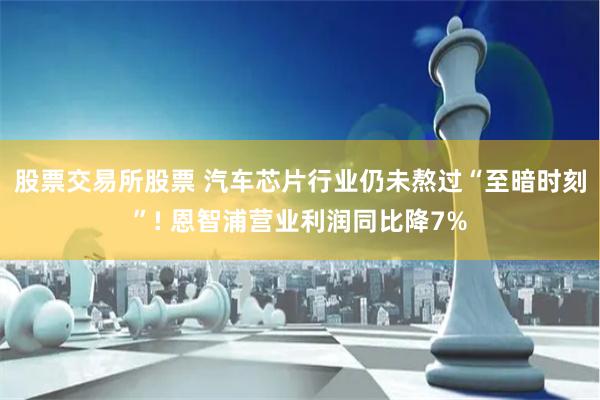 股票交易所股票 汽车芯片行业仍未熬过“至暗时刻”! 恩智浦营业利润同比降7%
