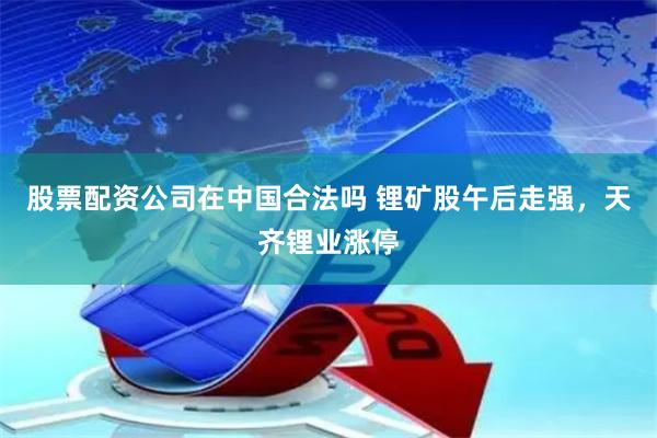 股票配资公司在中国合法吗 锂矿股午后走强，天齐锂业涨停