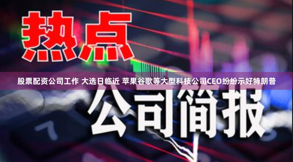 股票配资公司工作 大选日临近 苹果谷歌等大型科技公司CEO纷纷示好特朗普